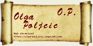 Olga Poljčić vizit kartica